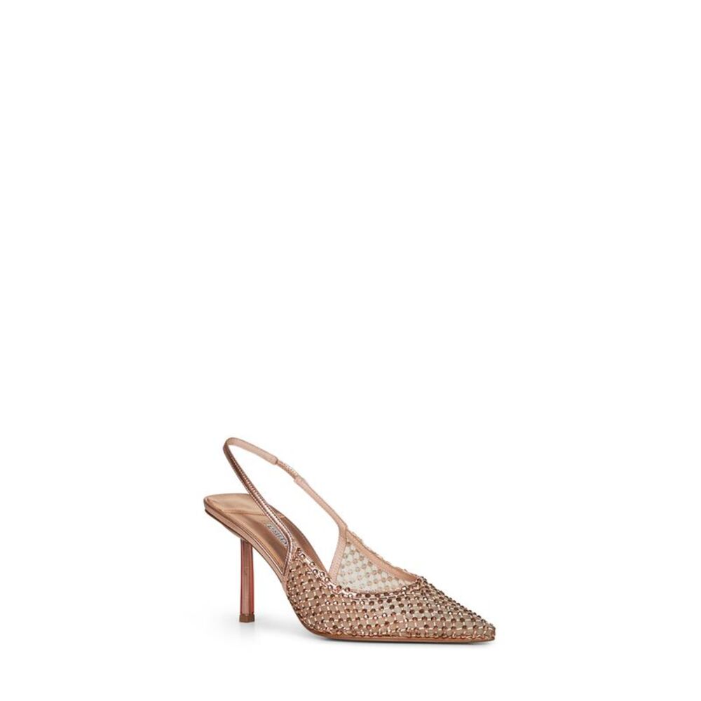 Le Silla Women Rose Gold Gilda 80 Mm Jewelled Slingbacks - Picture 2 of 3